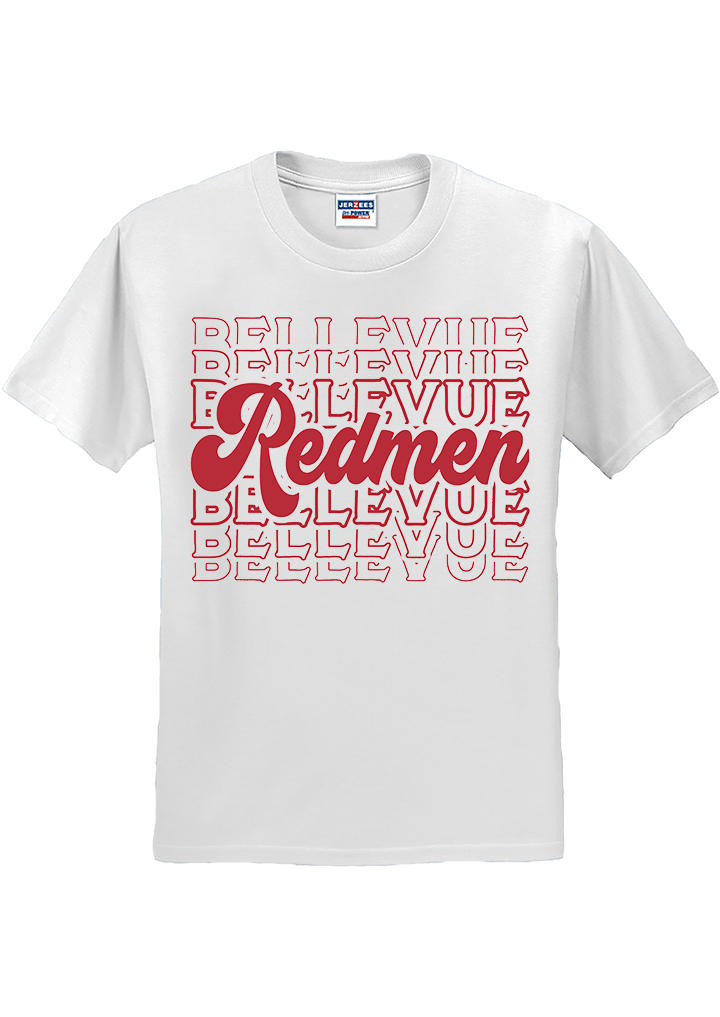 Bellevue Redmen Repeat - Jerzees® - Dri-Power® 50/50 Cotton/Poly T-Shirt - 29B / 29M