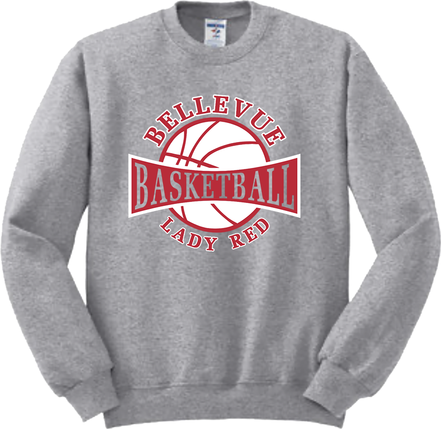 Bellevue Lady Red Basketball - Jerzees® - NuBlend® Crewneck Sweatshirt - 562B / 562M