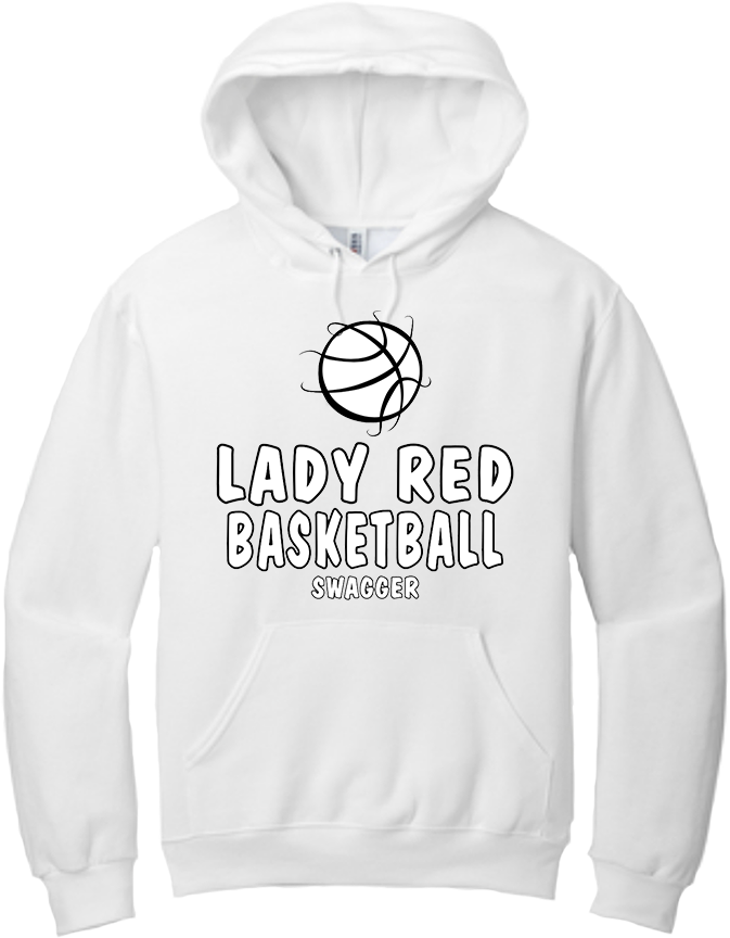 Bellevue Lady Red Basketball Swagger - Jerzees® - NuBlend® Pullover Hooded Sweatshirt - 996Y / 996M