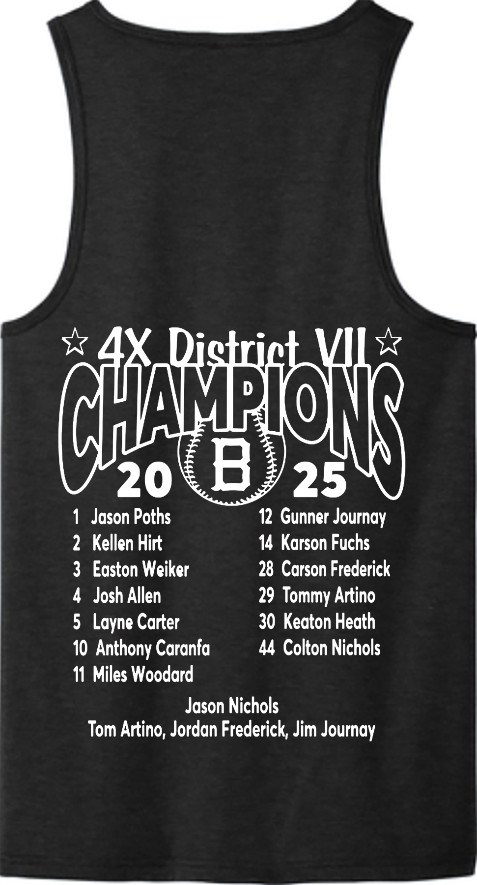 Little League - 2025 12U District Champions - Allmade® Unisex Tri-Blend Tank - AL2019
