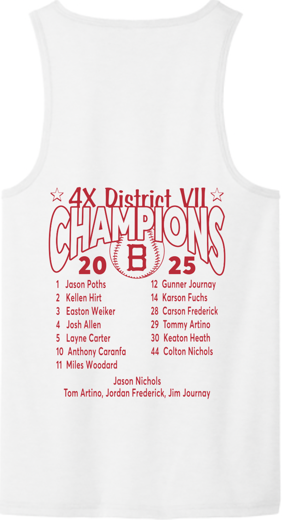 Little League - 2025 12U District Champions - Allmade® Unisex Tri-Blend Tank - AL2019