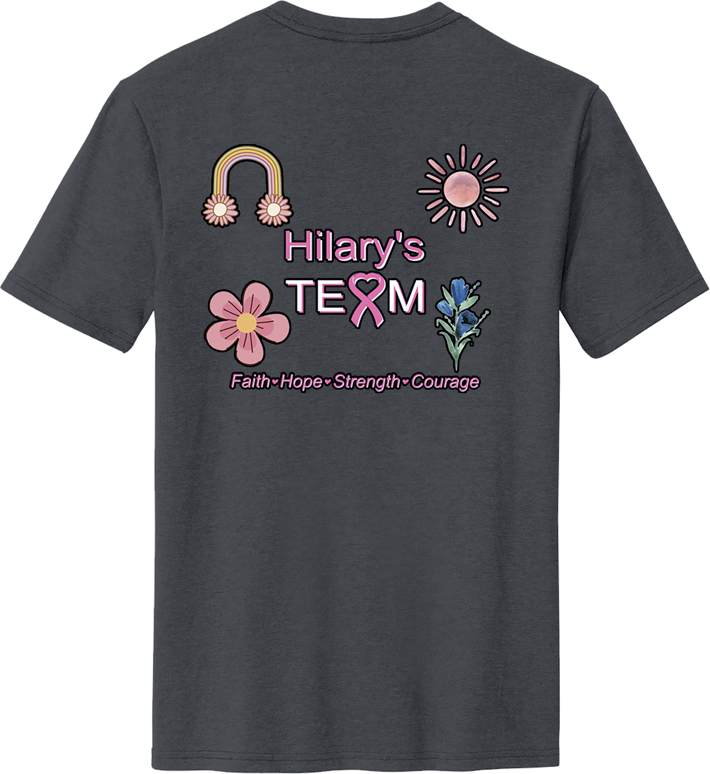 Team Hilary Shirt - District® Perfect Blend® CVC Tee - DM108