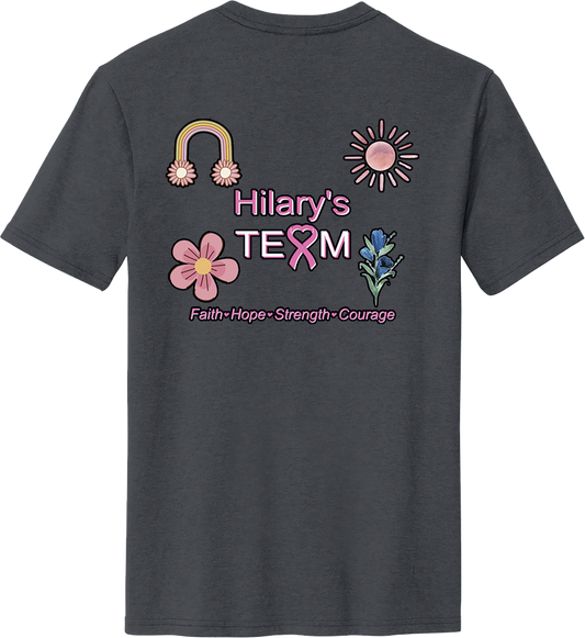 Team Hilary Shirt - District® Perfect Blend® CVC Tee - DM108