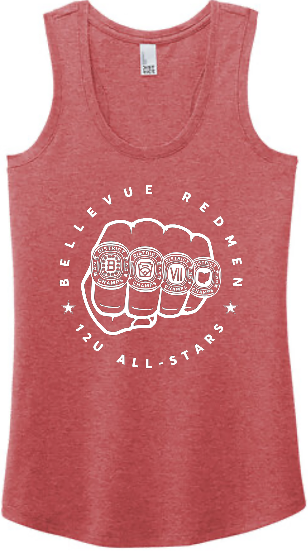 Little League - 2025 12U District Champions - District ® Women’s Perfect Tri ® Racerback Tank - DM138L