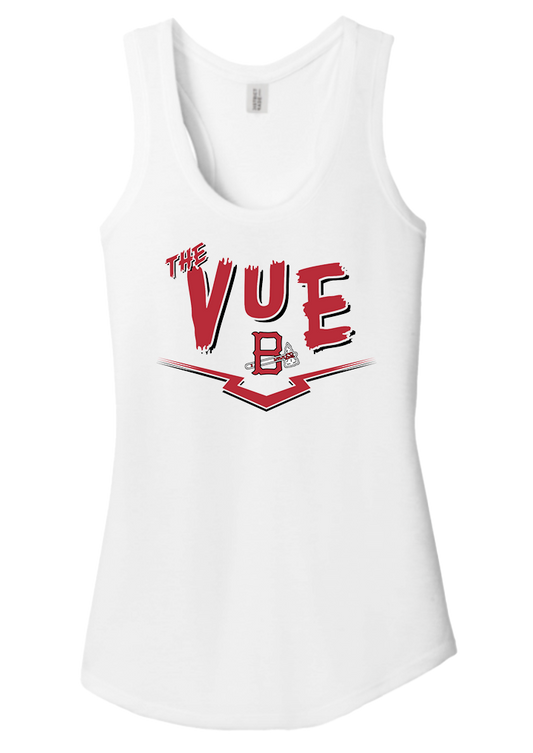 District® Vue White Women's Perfect Tri® Racerback Tank DM138L