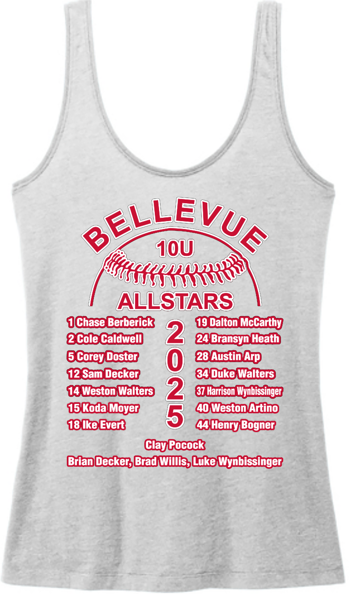 Little League - 2025 10U District Champions - Women's District Perfect Blend CVC V-Neck Tank - DT154