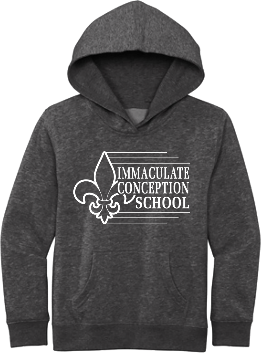 ICS Hoodie - ICS Stripes - District® Youth V.I.T.™ Fleece Hoodie - DT6100Y