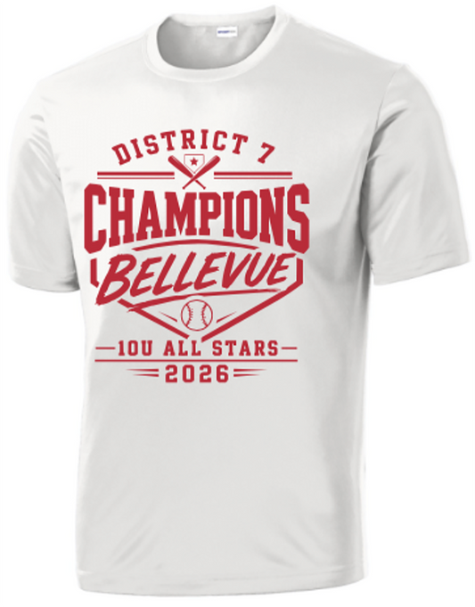 Bellevue LL All Stars 10U District Champs Shirts