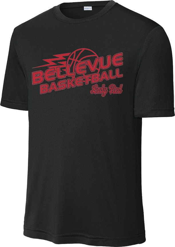 Bellevue Lady Red Basketball Lightning - Sport-Tek® PosiCharge® Competitor™ Tee - YST350 / ST350
