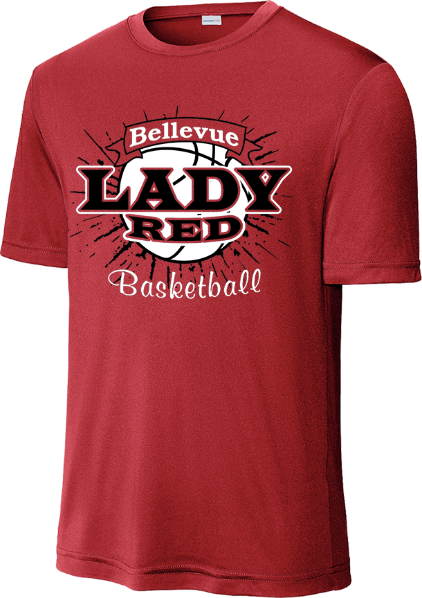 Bellevue Lady Red Basketball Banner - Sport-Tek® PosiCharge® Competitor™ Tee - YST350 / ST350