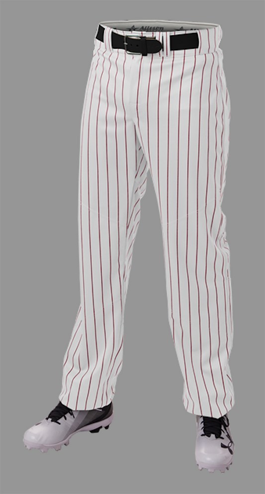 Crush Pinstripe Pant - Badger Sport - White / Red - 655WPN/655WPNY