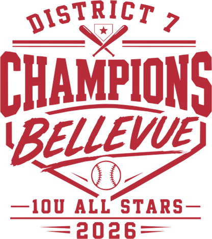 Bellevue LL All Stars 10U District Champs Shirts