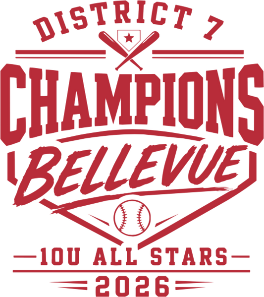 Bellevue LL All Stars 10U District Champs Shirts