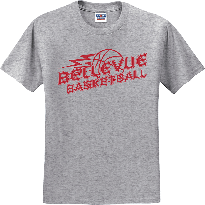 Bellevue Basketball Lightning - Jerzees® - Adult Dri-Power® 50/50 Cotton/Poly T-Shirt - 29M