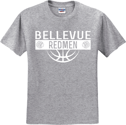 Bellevue Redmen Ball (all white) - Jerzees® - Youth Dri-Power® 50/50 Cotton/Poly T-Shirt - 29B