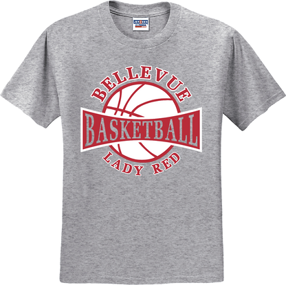 Bellevue Lady Red Basketball - Jerzees® - Dri-Power® 50/50 Cotton/Poly T-Shirt - 29B / 29M