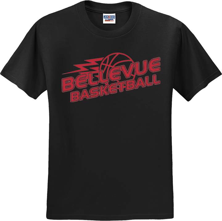 Bellevue Basketball Lightning - Jerzees® - Adult Dri-Power® 50/50 Cotton/Poly T-Shirt - 29M