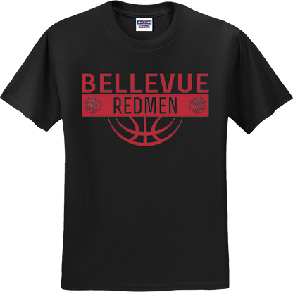 Bellevue Redmen Ball (red) - Jerzees® - Youth Dri-Power® 50/50 Cotton/Poly T-Shirt - 29B