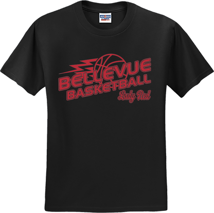 Bellevue Lady Red Basketball Lightning - Jerzees® - Dri-Power® 50/50 Cotton/Poly T-Shirt - 29B / 29M