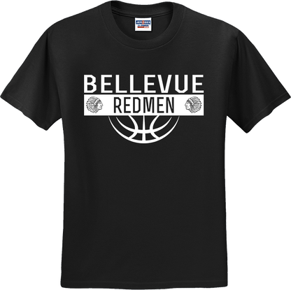 Bellevue Redmen Ball (all white) - Jerzees® - Youth Dri-Power® 50/50 Cotton/Poly T-Shirt - 29B