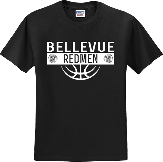 Bellevue Redmen Ball (all white) - Jerzees® - Youth Dri-Power® 50/50 Cotton/Poly T-Shirt - 29B