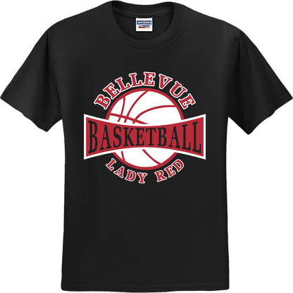 Bellevue Lady Red Basketball - Jerzees® - Dri-Power® 50/50 Cotton/Poly T-Shirt - 29B / 29M