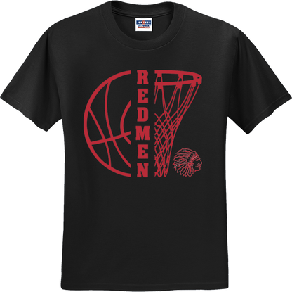 Bellevue Redmen Hoops Split - Jerzees® - Youth Dri-Power® 50/50 Cotton/Poly T-Shirt - 29B