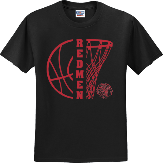 Bellevue Redmen Hoops Split - Jerzees® - Youth Dri-Power® 50/50 Cotton/Poly T-Shirt - 29B