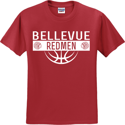 Bellevue Redmen Ball (all white) - Jerzees® - Youth Dri-Power® 50/50 Cotton/Poly T-Shirt - 29B