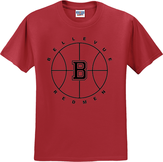 Bellevue Redmen B Ball (black) - Jerzees® - Youth Dri-Power® 50/50 Cotton/Poly T-Shirt - 29B