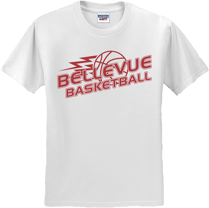 Bellevue Basketball Lightning - Jerzees® - Adult Dri-Power® 50/50 Cotton/Poly T-Shirt - 29M