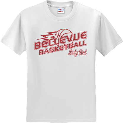 Bellevue Lady Red Basketball Lightning - Jerzees® - Dri-Power® 50/50 Cotton/Poly T-Shirt - 29B / 29M