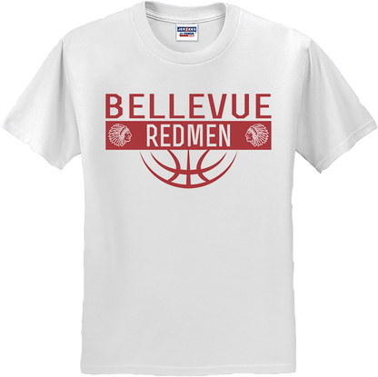 Bellevue Redmen Ball (red) - Jerzees® - Youth Dri-Power® 50/50 Cotton/Poly T-Shirt - 29B