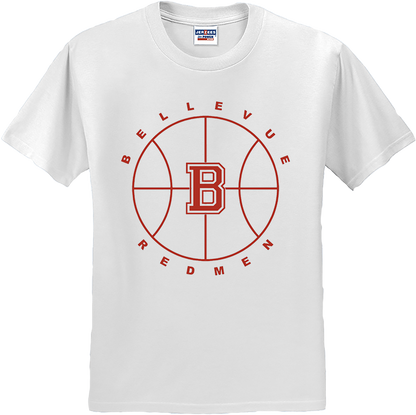 Bellevue Redmen B Ball (red) - Jerzees® - Youth Dri-Power® 50/50 Cotton/Poly T-Shirt - 29B