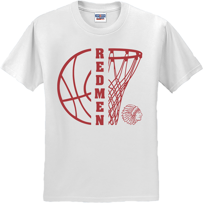 Bellevue Redmen Hoops Split - Jerzees® - Youth Dri-Power® 50/50 Cotton/Poly T-Shirt - 29B