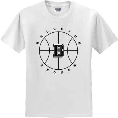 Bellevue Redmen B Ball (black) - Jerzees® - Youth Dri-Power® 50/50 Cotton/Poly T-Shirt - 29B