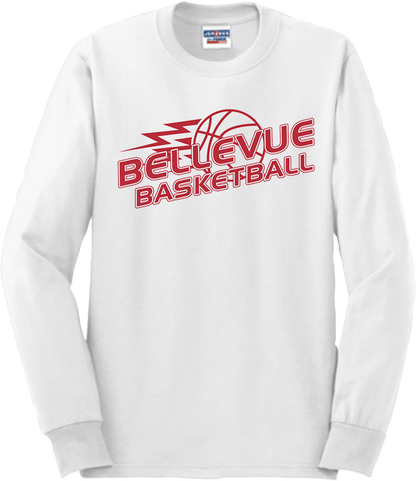 Bellevue Basketball Lightning - Jerzees® - Adult Dri-Power® 50/50 Cotton/Poly Long Sleeve T-Shirt- 29LS