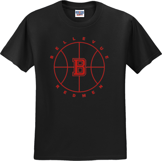 Bellevue Redmen B Ball (red) - Jerzees® - Adult Dri-Power® 50/50 Cotton/Poly T-Shirt - 29M