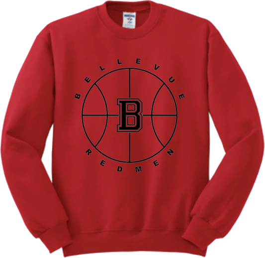 Bellevue Redmen B Ball (black) - Jerzees® - Youth NuBlend® Crewneck Sweatshirt - 562B