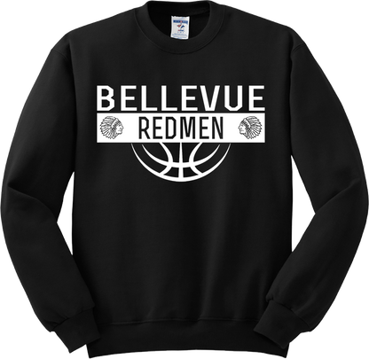 Bellevue Redmen Ball (all white) - Jerzees® - Youth NuBlend® Crewneck Sweatshirt - 562B