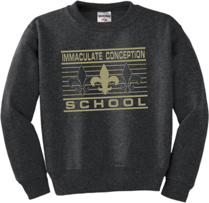 ICS Crewneck - Lines & Fleur De Lis - Jerzees® - Youth NuBlend® Crewneck Sweatshirt - 562B