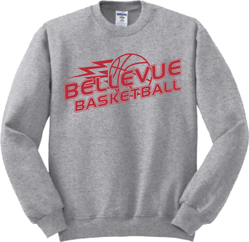 Bellevue Basketball Lightning - Jerzees® - Adult NuBlend® Crewneck Sweatshirt - 562M