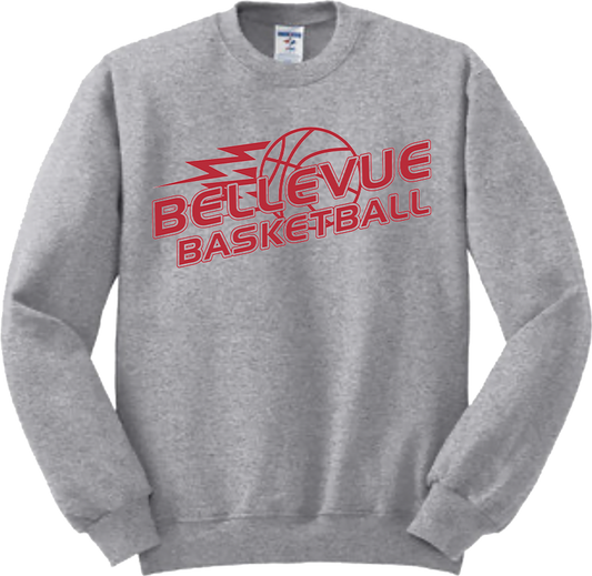 Bellevue Basketball Lightning - Jerzees® - Adult NuBlend® Crewneck Sweatshirt - 562M