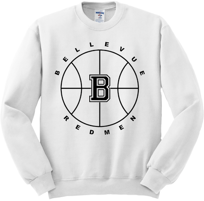 Bellevue Redmen B Ball (black) - Jerzees® - Adult NuBlend® Crewneck Sweatshirt - 562M