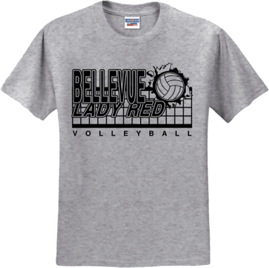 Bellevue Lady Red Volleyball Shirts - #6