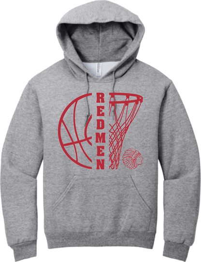 Bellevue Redmen Hoops Split - Jerzees® - Youth NuBlend® Pullover Hooded Sweatshirt- 996Y