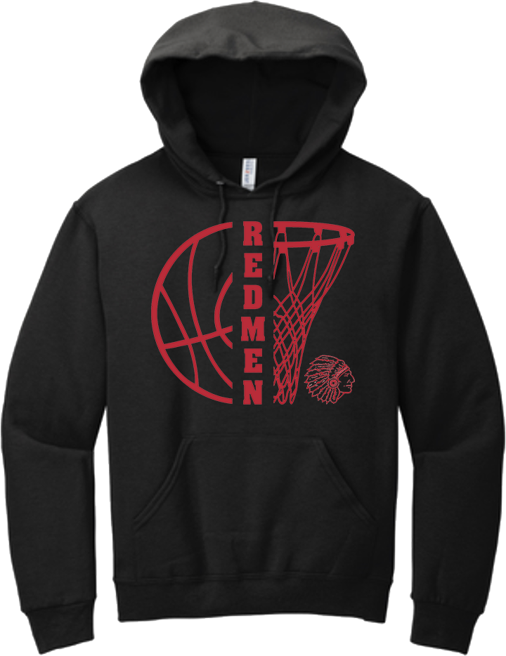 Bellevue Redmen Hoops Split - Jerzees® - Youth NuBlend® Pullover Hooded Sweatshirt- 996Y