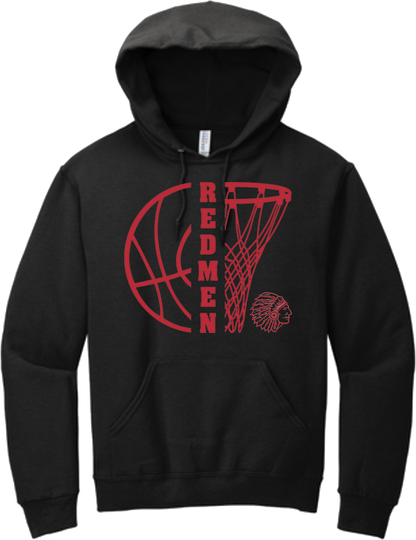 Bellevue Redmen Hoops Split - Jerzees® - Youth NuBlend® Pullover Hooded Sweatshirt- 996Y