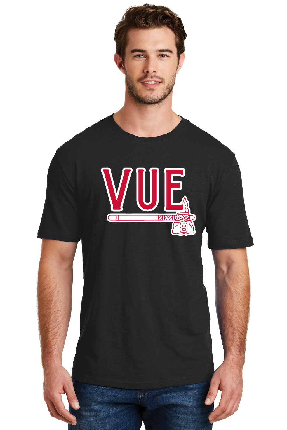 District® Vue Men's Black Perfect Blend® CVC Tee DM108