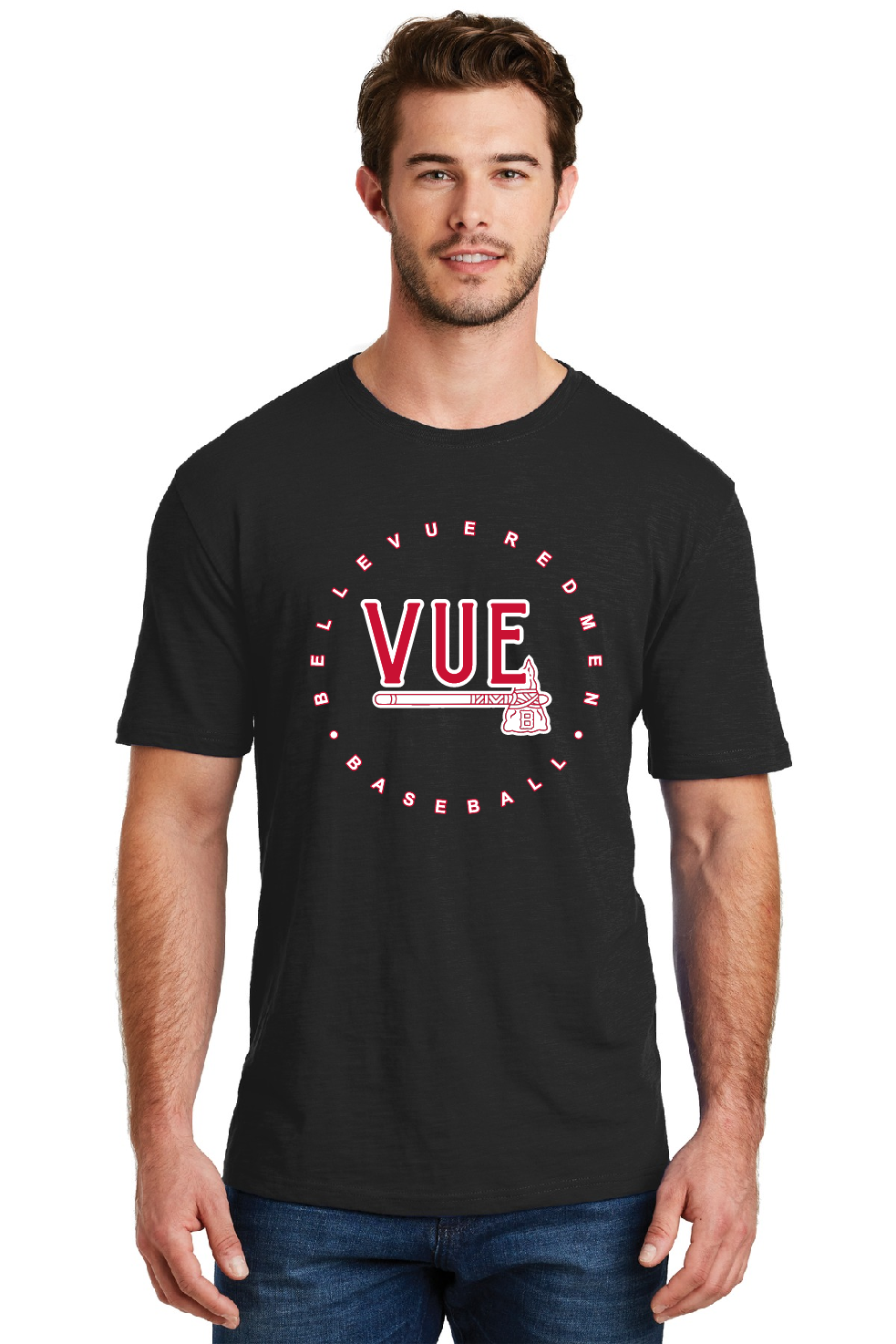 District® Vue Men's Black Perfect Blend® CVC Tee DM108